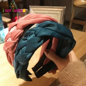 Women Headband 2019 New Design Hairband Colorful Elastic Head Wrap Twisted Knotted Hair Band For Girls Products for the Market