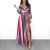 Import Women Maxi Long Floor Length Casual Dress Female 2019 Summer FULL Sleeve Striped High Street Loose Party Dresses from China