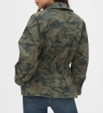 Women's Oversized Camo Print Utility Jacket