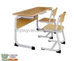 Wood and steel material primary school joint sets classroom desk and chair school furniture