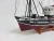 Import Wooden fishing boat model, 41x13x36cm, Red/Black, Replic Fishing ship vessel model with flags, nautical table decor from China