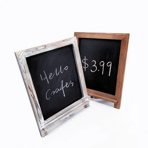Wooden Free Standing Tabletop Chalkboard Shabby Chic Modern Menu Board Small Blackboard
