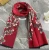 Import Wool shawl scarf dual-use female autumn and winter thickened ethnic plum double-sided cashmere shawl from China