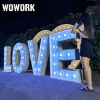 WOWORK waterproof big giant lit up LOVE marquee letter lights for wedding party decoration