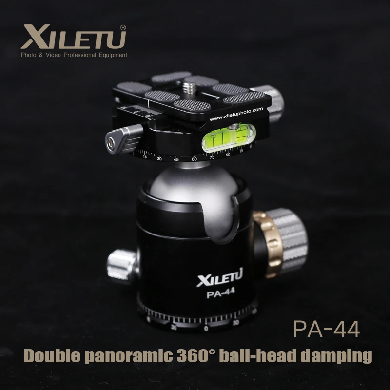 XILETU PA-44 high quality camera accessories aluminum digital camera tripod ball head, portable for camera