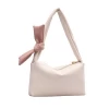 XLS Cute bow-knot  Women Shoulder Bags 2020 Summer New Korean Messenger Bag Handbag Pure Color Shoulder Bag