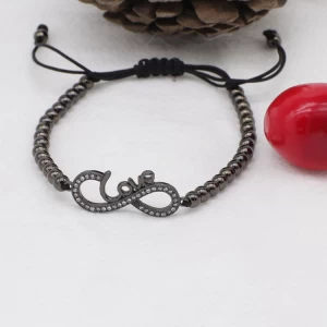 zircon adjustable size clasp bracelet,rope adjustable bracelet,adjustable nylon rope string bracelet