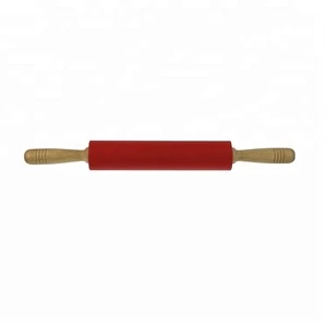 ZY-I1012 hot selling high quality wooden handle silicone rolling pin