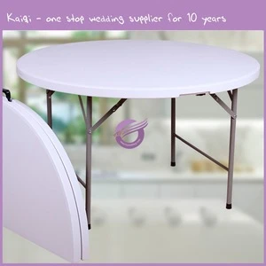 ZY00110 centerpieces normal white base plain folding plastic round table for event