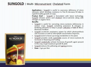 SUNGOLD : Multi- Micronutrient  Chelated Form