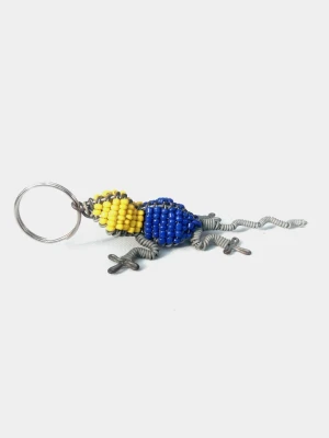 Wire Beaded Gecko Key ring