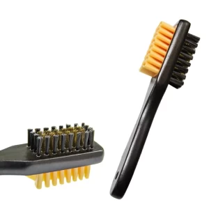 Double Usage Suede Rubber Shoe Brush Copper Wire Shoe Cleaning Brush