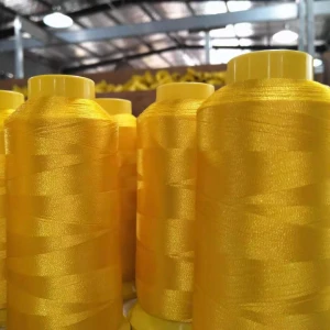 polyester filament embroidery yarn yellow dying color in spun for embroidery machine