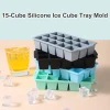 15 Grid Large Square Silicone Ice Cube Tray