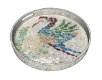 Mother-of-pearl inlaid decorative tray 1