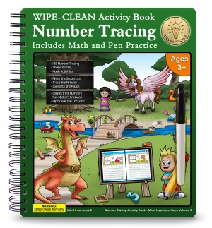 WIPE-CLEAN Number Tracing Book For Children