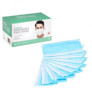 1,000 (20 BOXES OF 50) NON MEDICAL 3-PLY FACE MASKS