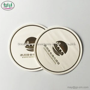 CMYK Printing Wholesale Price Absorbent Round Absorbent Paper Coaster For Hotels