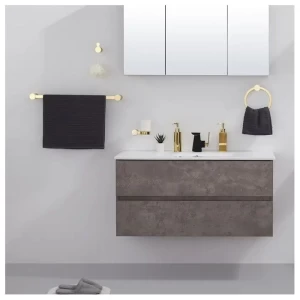 Complete Luxury Bathroom Design Wall Mount Gold Brass Bathroom Accessories Set