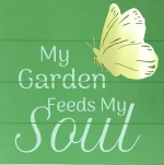 Green Wood Panel gold framed wall art