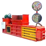 Industrial horizontal agricultural waste household waste plastic waste baler, hydraulic alfalfa waste metal baler