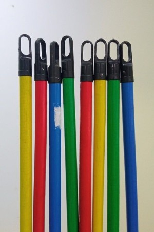 Wooden broom stick coloful pvc coated