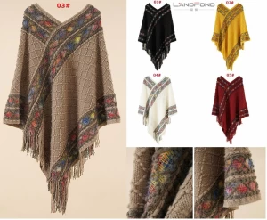 Landfond accessory Ladies fashion ethnic poncho for Autumn & Winter