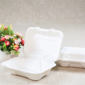 Plant fiber compostabledisposable take away lunch box