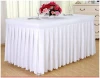 100% polyester table skirt white table skirt