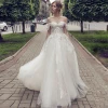 100% real off shoulder persian ball gowns ivory bridal dress glamorous elegant floral wedding dress