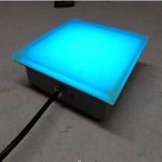 100*100mm led glass brick IP67 outdoor led brick multi-pattern light RGB professional color changeable led brick light