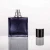 Import 100ml rectangular black glass perfume spray bottles with black cap for men from China