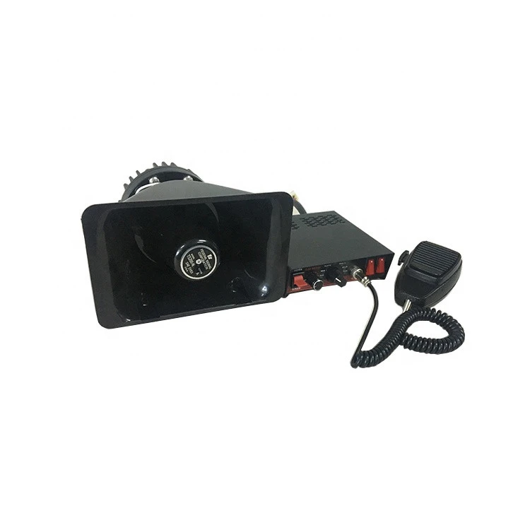 100W 12V 8 Sound PA Horn Siren Loud Speaker Mic System Kit for Police Car Fire Truck