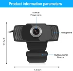 1080P Webcam with Microphone USB 2.0 PC Laptop Desktop Web Camera for Video Calling Studying Online Class Conference Recording