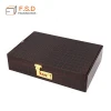12 slots  Factory Packaging faux leather gift boxes    high end Holder Custom luxury Leather Watch Box
