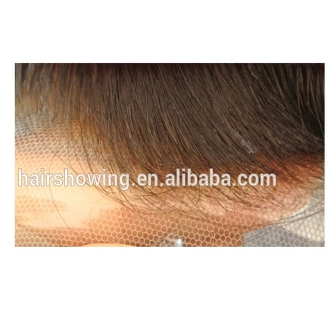 120%-130% density bleached Knots 100% Human Hair full french Lace Toupee Men Toupee