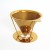 125mm Gold Coffee Cone Dripper Coffee Filter with Fixed Base,Gold Titanium Coated Pour Over Cone Dripper
