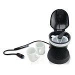 12V Electric Coffee Maker with Two Ceramic Cups 0.3LTR Plug in Portable 135/250W Car Camping