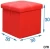 Import 12"x12"x12" Leather Multi-Function Boxes Foldable Storage Stool With Single Button Collapsible Ottoman Of Living Room from China