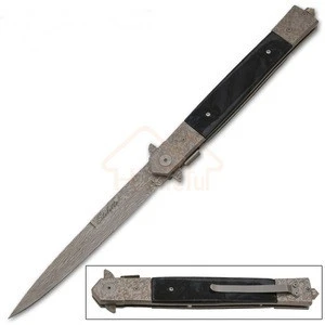 13 Inch quality resin handle damascus steel pocket outdoor tactical rescue knife