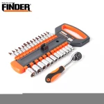 1/4 Chrome-vanadium Steel 27pcs Ratchet Wrench Socket Wrench set