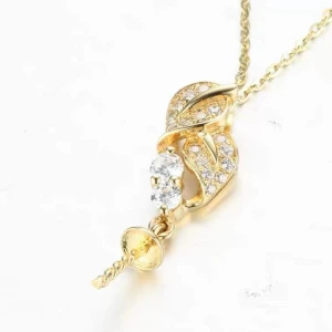 14K 18K Gold DIY Natural pearl pendant apanese and Korean style necklace pendant jewelry fashion new style