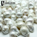 15-16mm little replace Natural white AAA baroque pearl freshwater loose strands with good lustre in best price