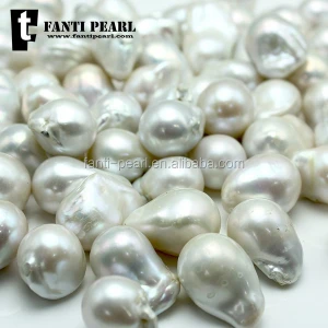 15-16mm little replace Natural white AAA baroque pearl freshwater loose strands with good lustre in best price