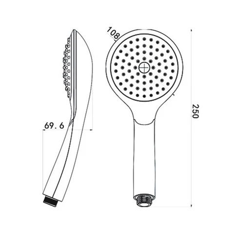 15411 Microbubble Modern Plastic Abs Head Held Handle head Hand Shower