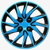17 inch custom cool chrome hubcaps / 14 black rim center hub cap covers / 13 aftermarket plastic wheel covers