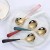 Import 18/10 stainless steel gold titanium and painting color coffee dessert soup spoon from China