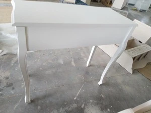 2 Drawers Knockdown Modern Style Gloss White Wooden Console Table