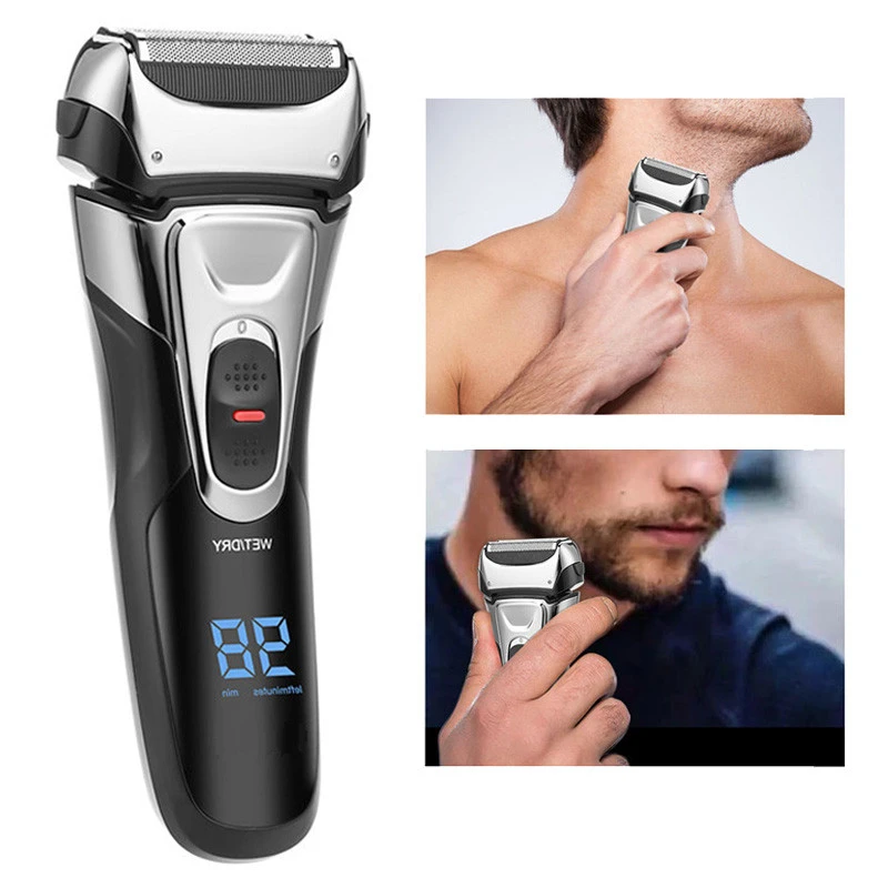 2 in 1 portable reciprocating electric cordless  beard epilator shaver for men waterproof USB rechargeable shaving razor