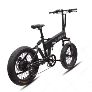 20 Inch 48V Folding Fat Tire Full Suspension Bicycle Electric Bike India 750W Electric Moutain Bicycle AluminiumAdult Disc Brake
